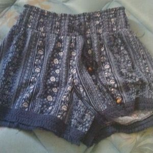 Blue flower shorts